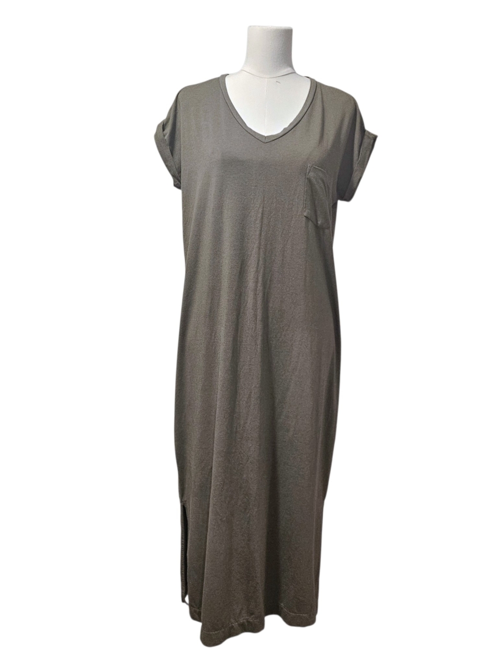 Cuyana Olive Green T Shirt Dress Size L